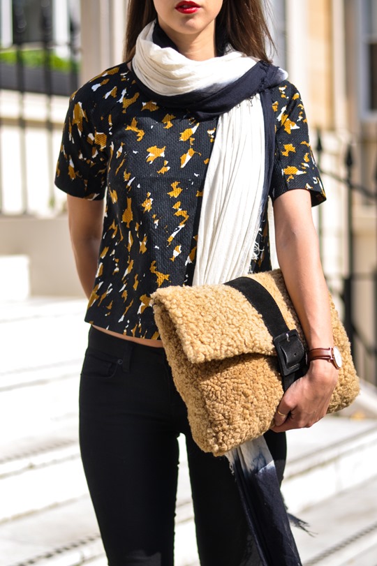 Thankfifi- DIY shearling clutch - fashion blogger streetstyle-5