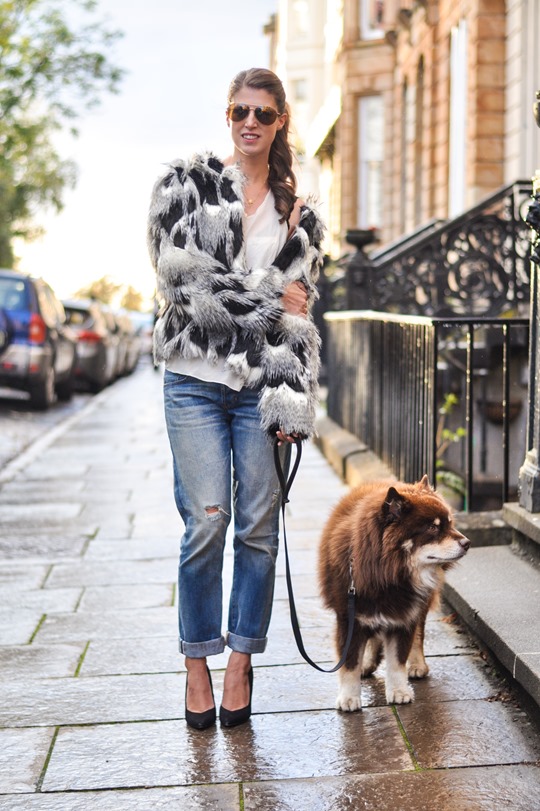 Thankfifi- Next faux fur patchwork jacket - fashion blogger streetstyle