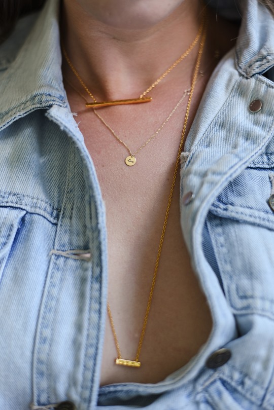 Gap 1969 denim jacket & Gorjana double necklace, Audrey Style - Thankfifi luxury lifestyle blog-4